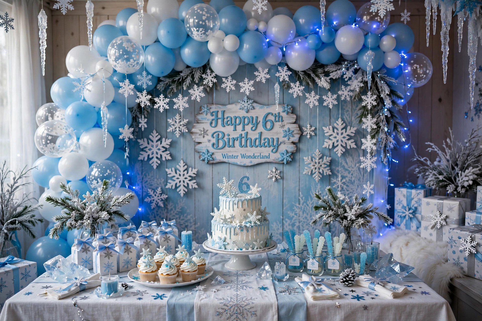 Dekorasi pesta Frozen